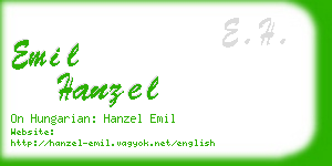 emil hanzel business card